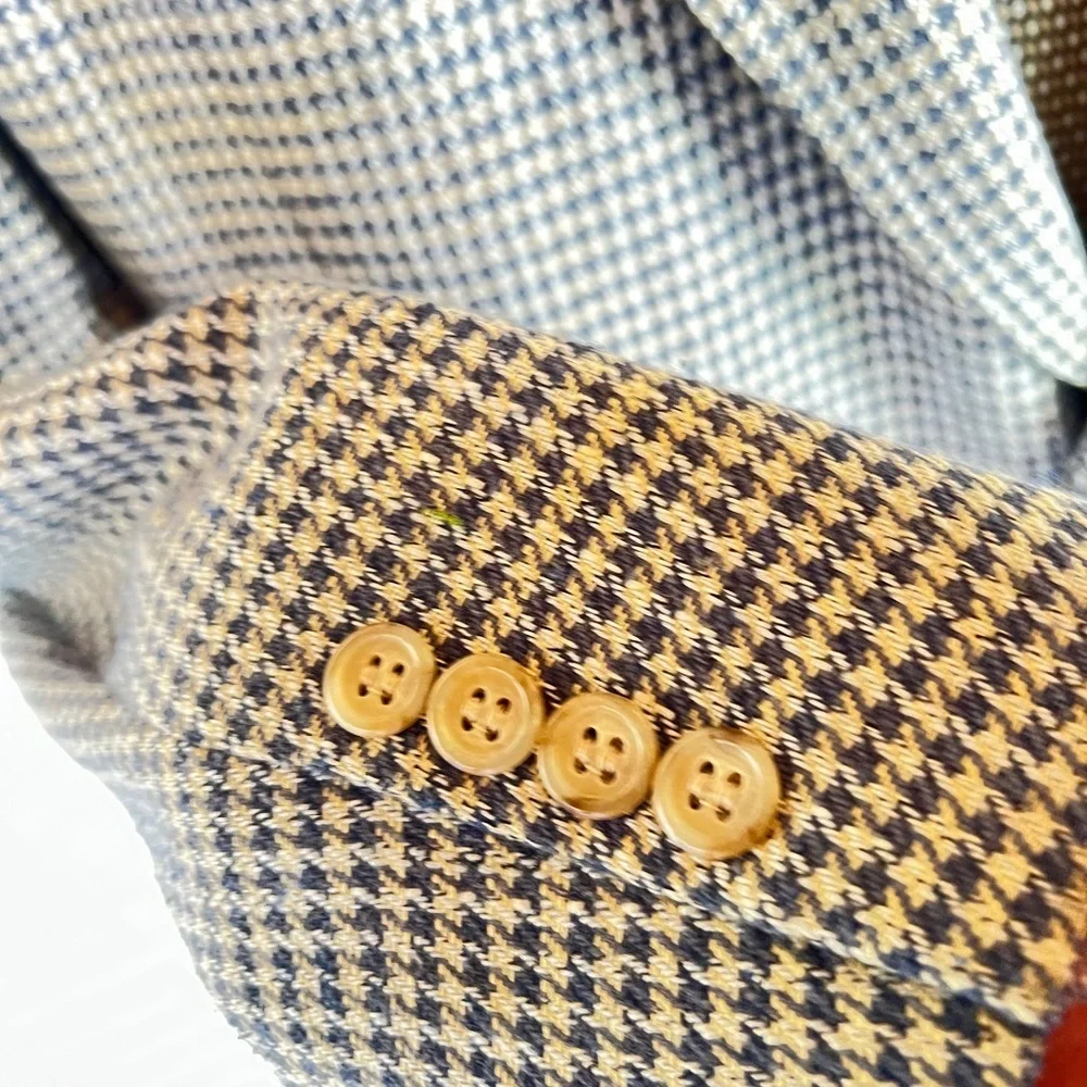 Blue and Silver Sport Coat with Wide Lapels and Classic Fit☑️VEN32